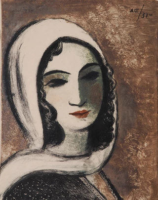 Женщина в белой шали. 1931