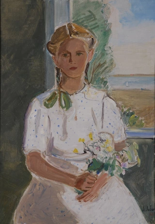 А.А. Лабас. Девочка с цветами. 1961