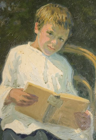 Мальчик с книгой. 1921