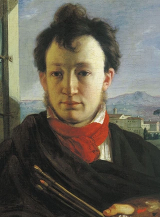 Автопортрет с кистями и палитрой в руке. 1805 - 1806