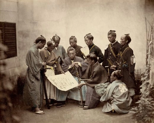 Феликс Беато. Самураи клана Сацума во время войны Босин. 1868