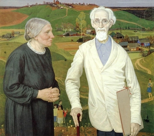 Семья художника Н.М. Чернышева. 1969