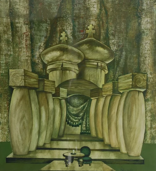 Эскиз декорации к неосуществленной постановке пьесы Н.В. Гоголя «Ревизор». 1967
